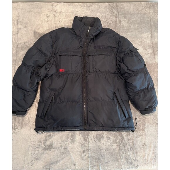 Southpole Jacket Men’s XL Black Hip Hop Rare Vintage 90s Y2K Puffer Coat - Picture 1 of 16